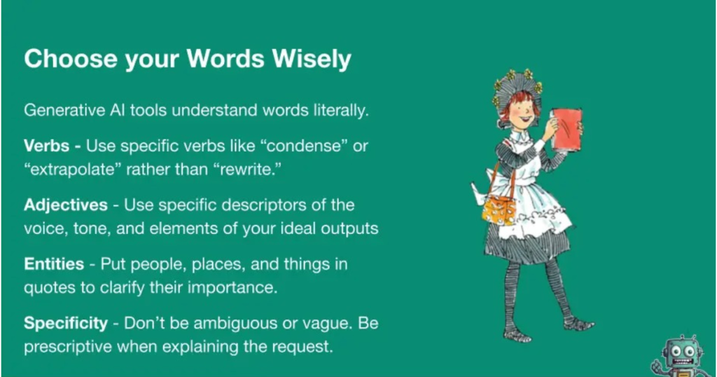 Choose your word wisely in a chat gpt aiprm prompt